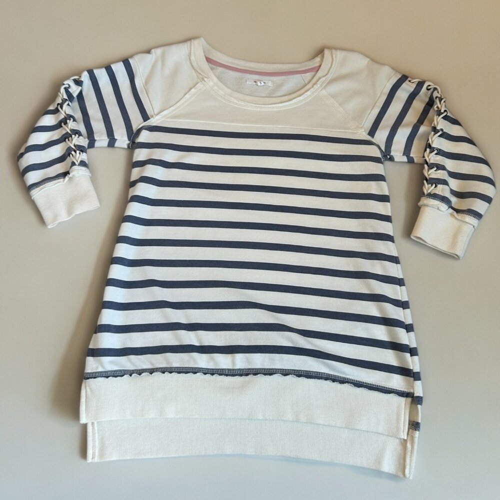 Maurices Blue Ivory Striped Top Size S